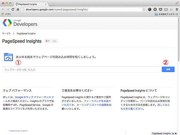 PageSpeed Insightsキャプチャ